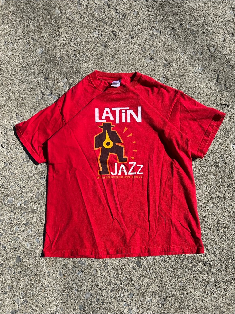 Vintage Latin Jazz Graphic Tee - Red